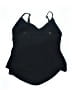 Aqua Green Solid Black Swimsuit Top Size S - photo 2