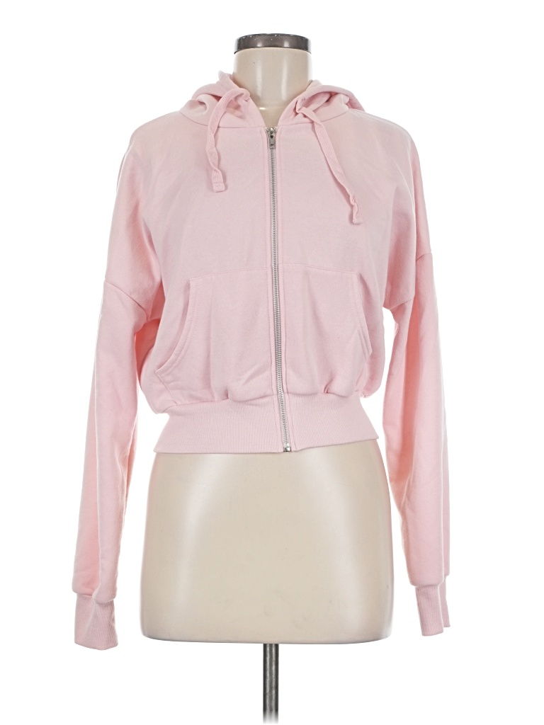 Pre-owned Assorted Brands Zip Up Hoodie In Pink