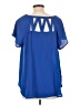 Torrid 100% Polyester Blue Short Sleeve Blouse Size Lg Plus (0) - photo 2