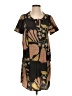 Cotélac 100% Polyester Graphic Brown Casual Dress Size Sm (1) - photo 1