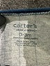 Carter's Stripes Gray Long Sleeve Onesie Size 0-3 mo - photo 3
