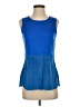 Sachin + Babi 100% Polyester Blue Sleeveless Top Size 2 - photo 1