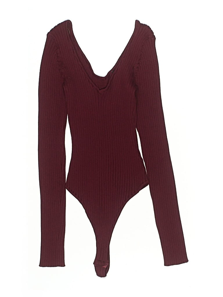 Pre-owned Iris Bodysuit In Burgundy