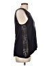 Eyeshadow 100% Viscose Black Sleeveless T-Shirt Size L - photo 4
