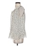 CAbi 100% Polyester Ivory Sleeveless Blouse Size S - photo 5
