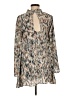 Olivaceous 100% Polyester Print Tan Casual Dress Size M - photo 2