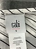 CAbi 100% Polyester Stripes Silver 3/4 Sleeve Blouse Size S - photo 7