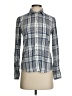 Gant Plaid Blue Long Sleeve Blouse Size 2 - photo 1
