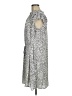 Lark & Ro 100% Polyester Animal Print Silver Casual Dress Size 8 - photo 5