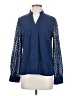Unbranded 100% Polyester Blue Long Sleeve Blouse Size S - photo 1