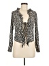 Zara 100% Viscose Animal Print Brown Long Sleeve Blouse Size M - photo 1