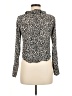 Zara 100% Viscose Animal Print Brown Long Sleeve Blouse Size M - photo 2