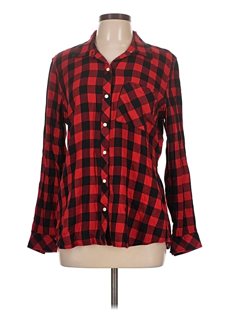 Pre-owned Gap Long Sleeve Button Down Shirt In Red