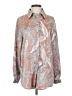PrettyLittleThing 100% Polyester Paisley Silver Long Sleeve Blouse Size 4 - photo 1