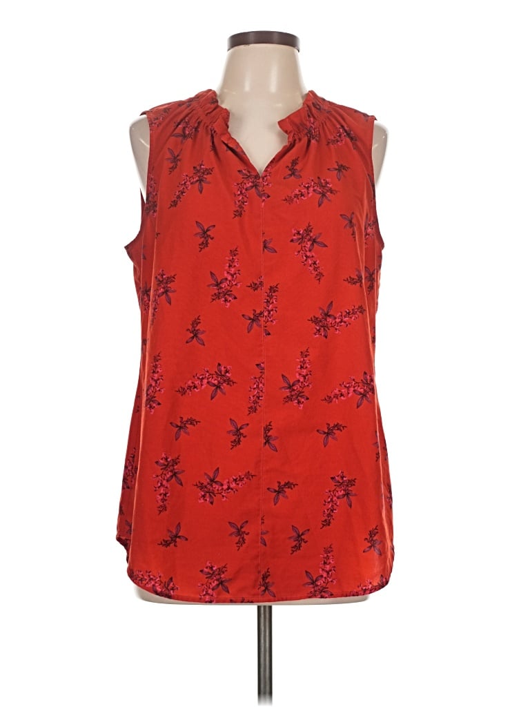Pre-owned Cabi Sleeveless Blouse In Red