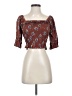 Angie 100% Rayon Brown 3/4 Sleeve Blouse Size S - photo 1