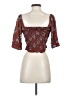 Angie 100% Rayon Brown 3/4 Sleeve Blouse Size S - photo 2