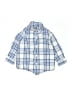 Janie and Jack 100% Cotton Plaid Blue Short Sleeve Button-Down Shirt Size 6-12 mo - photo 1