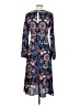 I. Madeline 100% Polyester Paisley Blue Casual Dress Size S - photo 2