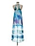 Aqua 100% Polyester Tie-dye Blue Cocktail Dress Size M - photo 2