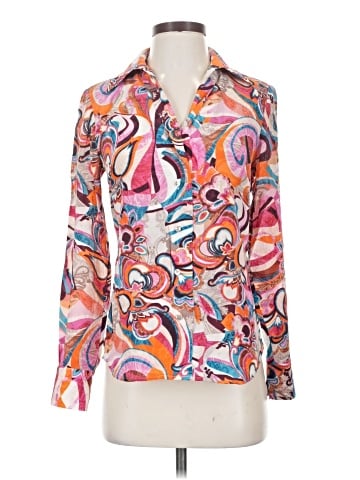 Etcetera Long Sleeve Silk Top (view 1)