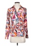 Etcetera 100% Silk Paisley Pink Long Sleeve Silk Top Size 2 - photo 1