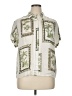 Ecru 100% Viscose Print Ivory Short Sleeve Blouse Size XL - photo 1