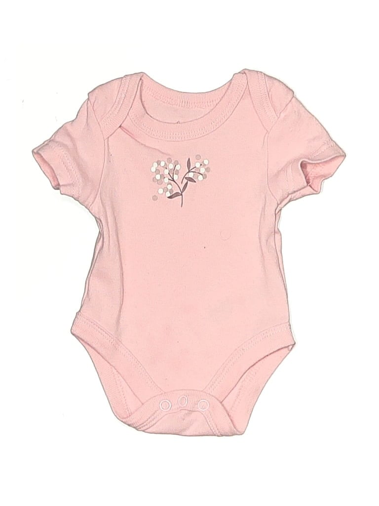 Pre-owned Assorted Brands Babies' Short Sleeve Onesie In Pink