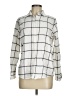 Lands' End Plaid Ivory Long Sleeve Button-Down Shirt Size 8 - photo 1