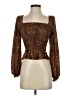 WAYF 100% Polyester Brown Long Sleeve Blouse Size XS - photo 1