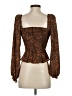 WAYF 100% Polyester Brown Long Sleeve Blouse Size XS - photo 2