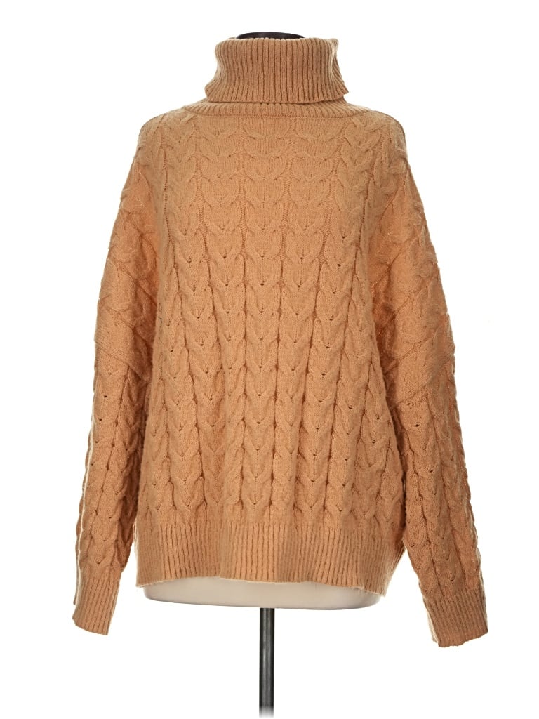 Pre-owned Mud Pie Turtleneck Sweater In Brown