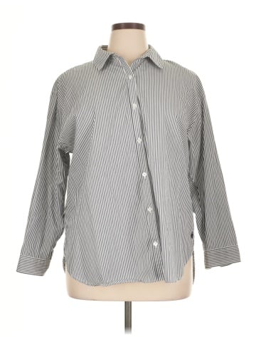 Gloria Vanderbilt 3/4 Sleeve Button-Down Shirt (view 1)