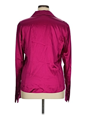 Lafayette 148 New York Long Sleeve Silk Top (view 2)