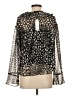 Sanctuary 100% Polyester Animal Print Black Long Sleeve Blouse Size XS - photo 2
