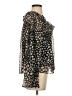 Sanctuary 100% Polyester Animal Print Black Long Sleeve Blouse Size XS - photo 4