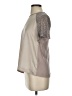 Rebecca Taylor 100% Polyester Metallic Silver Short Sleeve Top Size 2 - photo 5