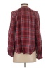 Pilcro Plaid Burgundy Long Sleeve Blouse Size S - photo 2