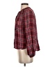 Pilcro Plaid Burgundy Long Sleeve Blouse Size S - photo 5