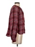 Pilcro Plaid Burgundy Long Sleeve Blouse Size S - photo 4