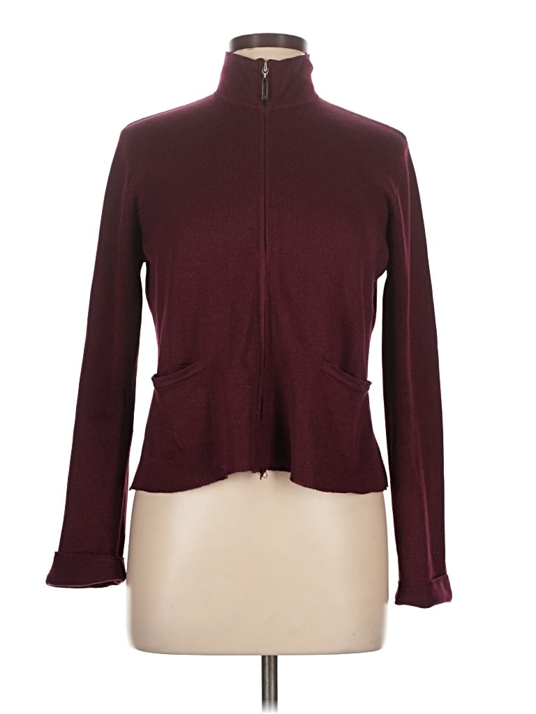 Pre-owned Bergdorf Goodman Turtleneck Sweater In Burgundy