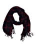 Unbranded Plaid Burgundy Black Scarf One size - photo 1