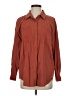 Shein Brown Long Sleeve Button-Down Shirt Size S - photo 1