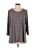 Anne Klein Gray 3/4 Sleeve Top Size L - photo 1