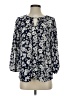Collective Concepts 100% Polyester Blue 3/4 Sleeve Blouse Size M - photo 1