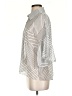 CAbi 100% Polyester Stripes Silver 3/4 Sleeve Blouse Size S - photo 5