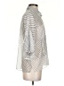 CAbi 100% Polyester Stripes Silver 3/4 Sleeve Blouse Size S - photo 4