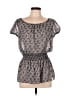 XXI 100% Polyester Black Gray Short Sleeve Blouse Size L - photo 1