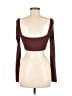 Isalis Brown Long Sleeve Top Size M - photo 2