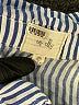 En Elly 100% Rayon Stripes Blue Long Sleeve Button-Down Shirt Size S - photo 7